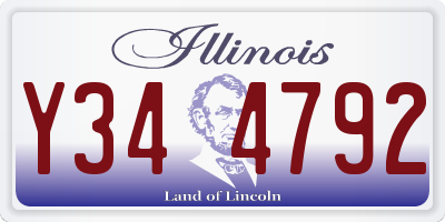 IL license plate Y344792