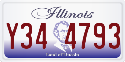 IL license plate Y344793