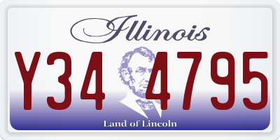 IL license plate Y344795