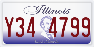 IL license plate Y344799