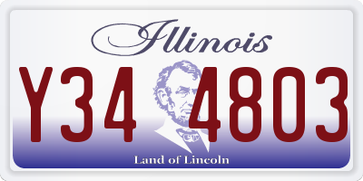 IL license plate Y344803
