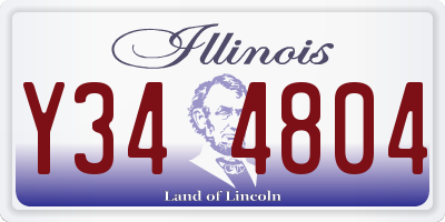 IL license plate Y344804