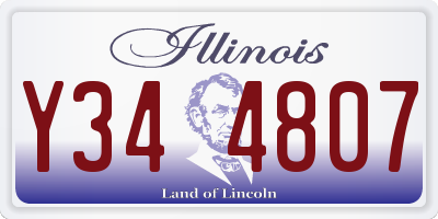 IL license plate Y344807