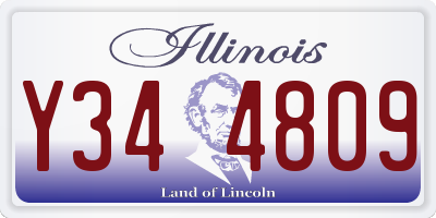 IL license plate Y344809
