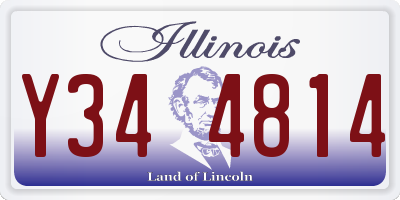 IL license plate Y344814