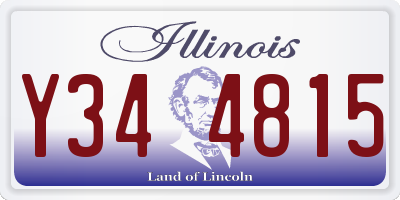 IL license plate Y344815