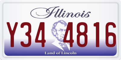 IL license plate Y344816
