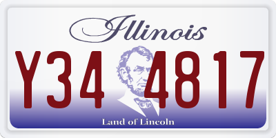 IL license plate Y344817