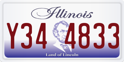 IL license plate Y344833