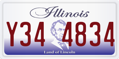 IL license plate Y344834