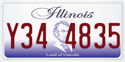IL license plate Y344835
