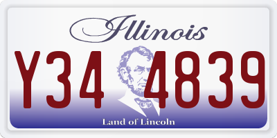 IL license plate Y344839