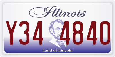 IL license plate Y344840