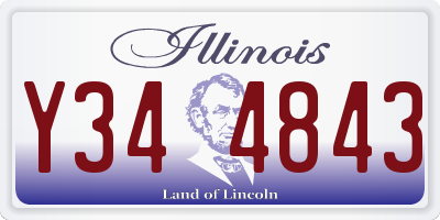 IL license plate Y344843