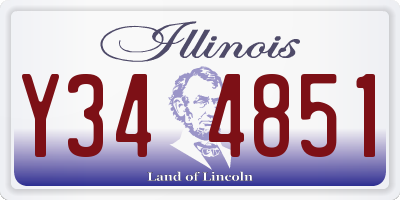 IL license plate Y344851