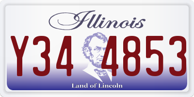 IL license plate Y344853