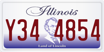 IL license plate Y344854