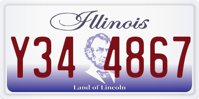 IL license plate Y344867
