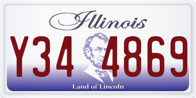 IL license plate Y344869