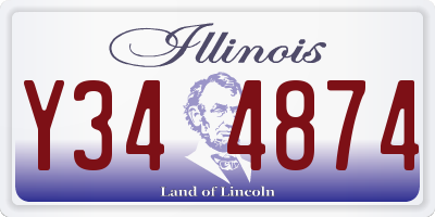 IL license plate Y344874