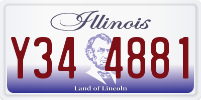 IL license plate Y344881
