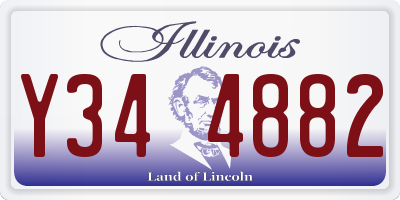 IL license plate Y344882