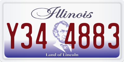 IL license plate Y344883