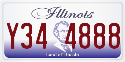 IL license plate Y344888