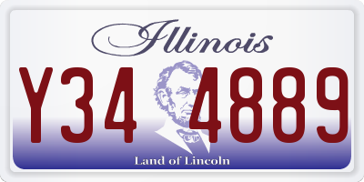 IL license plate Y344889