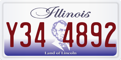 IL license plate Y344892