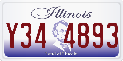 IL license plate Y344893