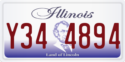 IL license plate Y344894