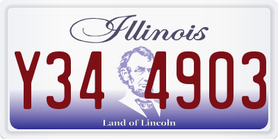 IL license plate Y344903
