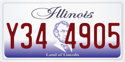 IL license plate Y344905