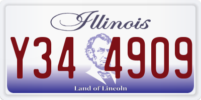 IL license plate Y344909