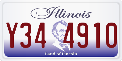 IL license plate Y344910