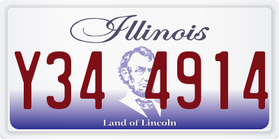 IL license plate Y344914