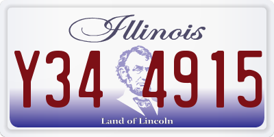 IL license plate Y344915