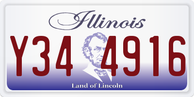 IL license plate Y344916