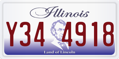 IL license plate Y344918