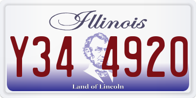 IL license plate Y344920