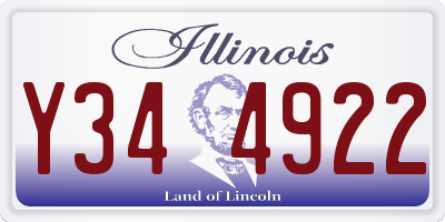 IL license plate Y344922
