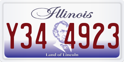 IL license plate Y344923