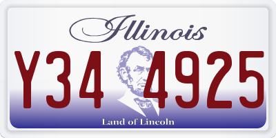 IL license plate Y344925
