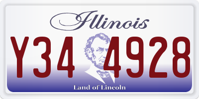 IL license plate Y344928