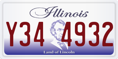IL license plate Y344932
