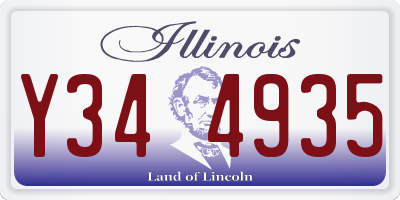 IL license plate Y344935