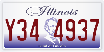 IL license plate Y344937