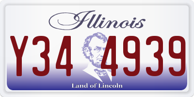 IL license plate Y344939