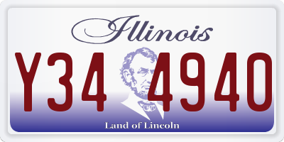 IL license plate Y344940